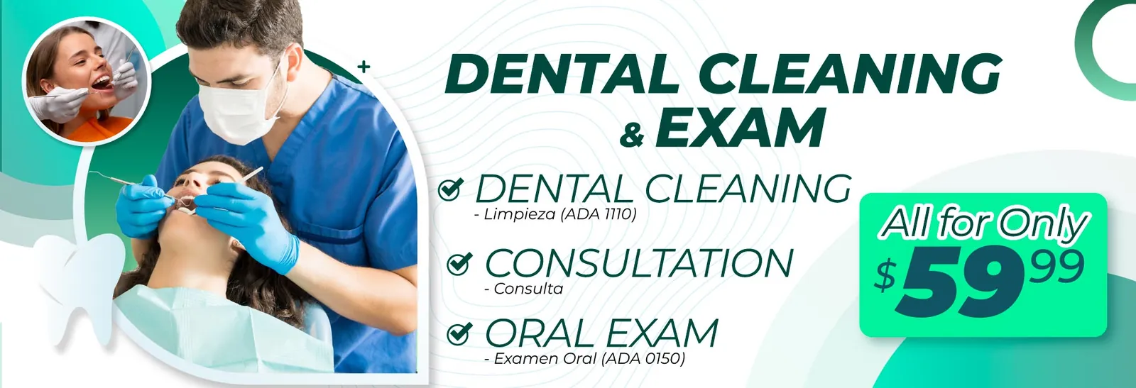 Dental cleaning & exam — South Dental promotion