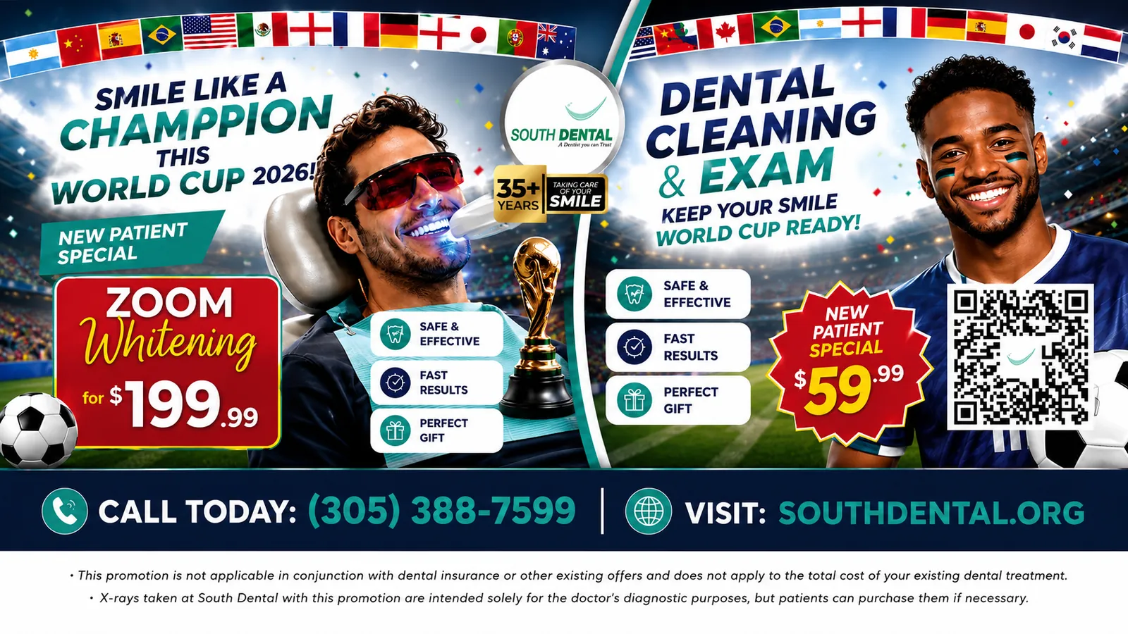 Zoom! professional whitening — South Dental promotion